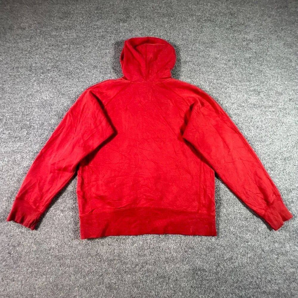 The North Face Hoodie Mens M Red Cotton Fleece Performance AJ9H AJ9H-T249/T649